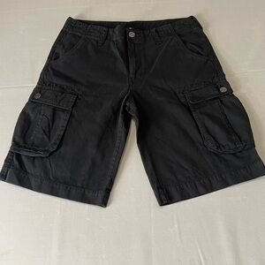 True Religion Men's Black  Cargo Shorts